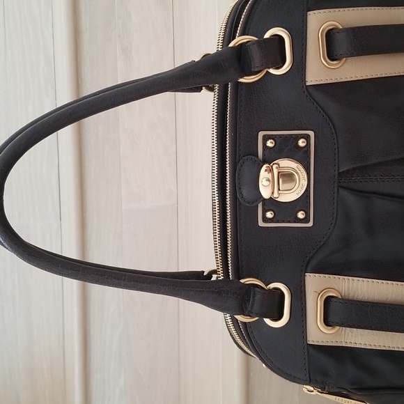Marc Jacobs Hudson Striping Leather Satchel with Leather Lining in Dark … - Picture 5 of 17